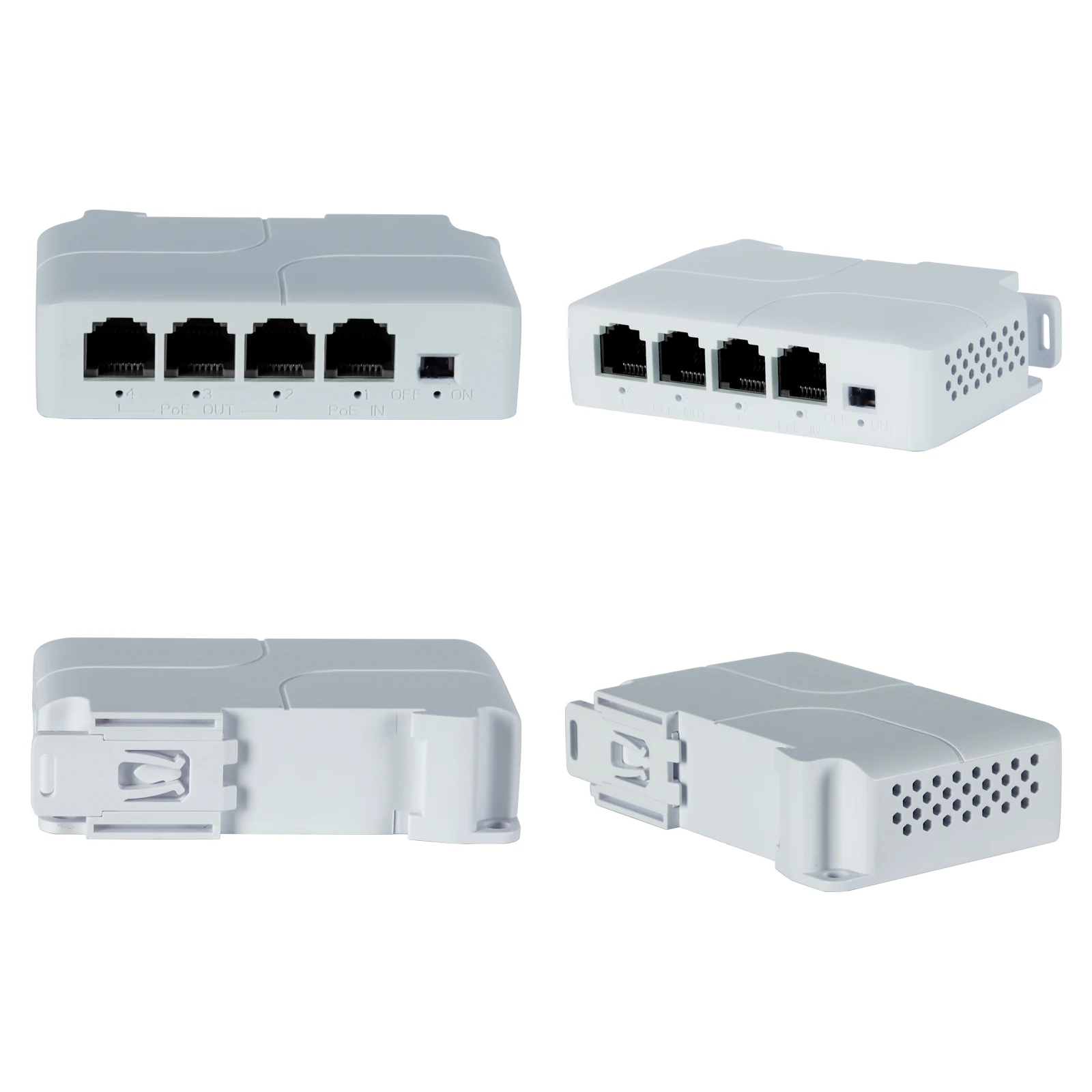 Gadinan-extensor PoE de 4 puertos de 1 a 3 puertos, IEEE802.3af, 100Mbs, repetidor de transmisión IP, interruptor, NVR, cámara IP