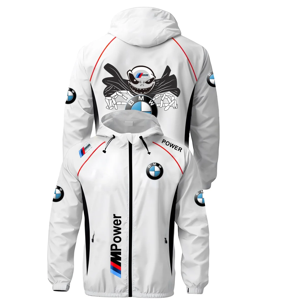 2025 Spring New Couple BMW Logo Motorcycle Jacket Men's Casual Loose Large BMW Jacket Top Men's Hoodie Zipper Windproof Coat