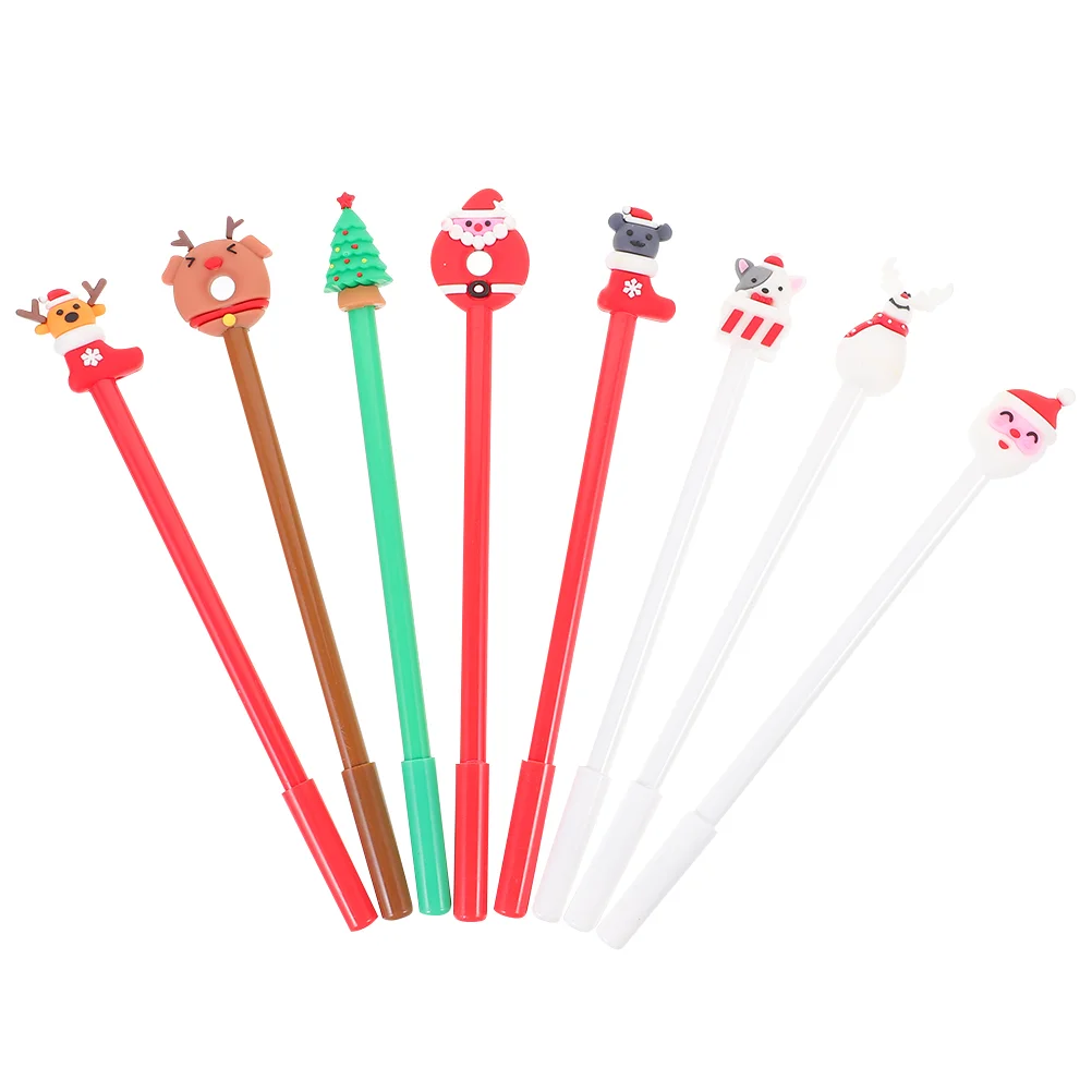 

10 Pcs Christmas Gel Pen Students Ink Adorable Writing Pens Roller for Office Come Plastic Simple