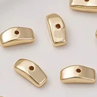 

14K Gold Copper-clad Irregular-Shaped Loose Beads Stone Broken Gold Spacer Beads for DIY Handmade Jewelry Accessories
