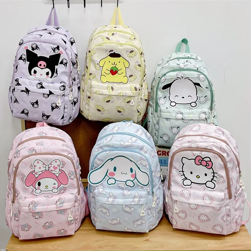 Kawaii Sanrio Kuromi Hello Kitty cute cartoon plecak anime prosty prezent dla dziewczynek z plecak studencki dekompresyjnym o dużej pojemności