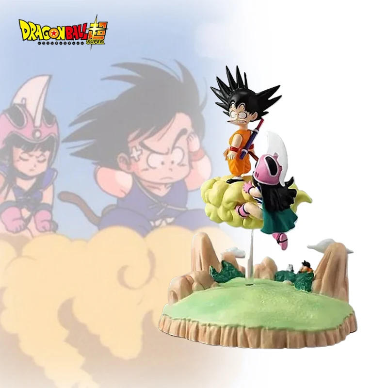 

9cm Dragon Ball Anime Figures Goku Figurine Chichi Action Figure Dbz Pvc Statue Cute Doll Gk Collectible Model Decoration Gifts