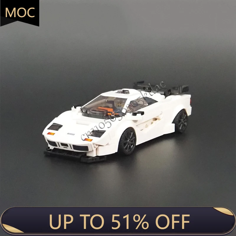 

New 409 Parts MOC Technology Luxury White Supercar Model Building Blocks Speed Vehicle Bricks Toys Kids Surprise Halloween Gifts