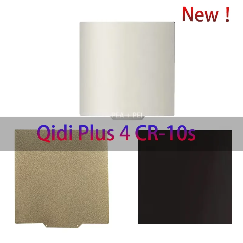 

ENERGETIC Qidi plus 4 Smooth Sheet 310x310mm Double Side Print Bed Smooth PEA/Textured PEI for CR-10s