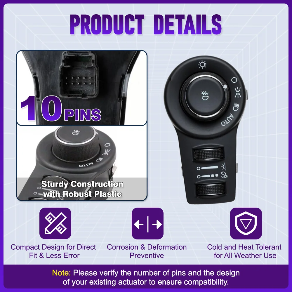 Auto-Scheinwerfer-Nebelscheinwerfer-Steuerschalter mit Auto für Jeep Cherokee 2014 2015 2016 2017 2018 2019 68154356AB 68154356AA