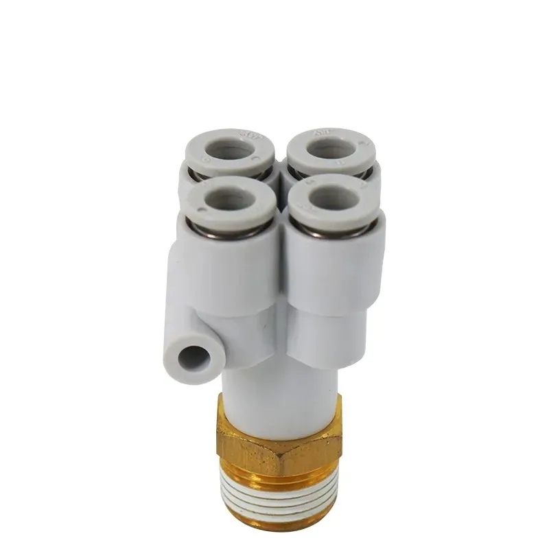 Pneumatic Y-type Five Way Connector KQ2UD04-06 06-08 04-00 06-00 Male Thread PU trachea Four-pipe Quick Connector