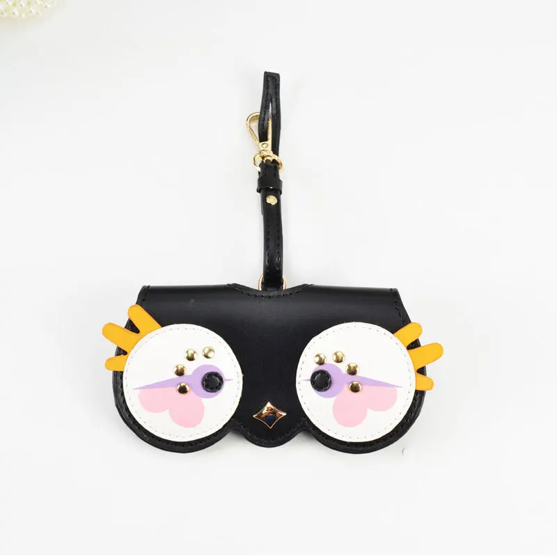 Sunglasses Bag PU Popular Portable Eyeglass Bag Hanging Decoration Sunglasses Case Protective Clip Eyeglass Bag Protective Bag
