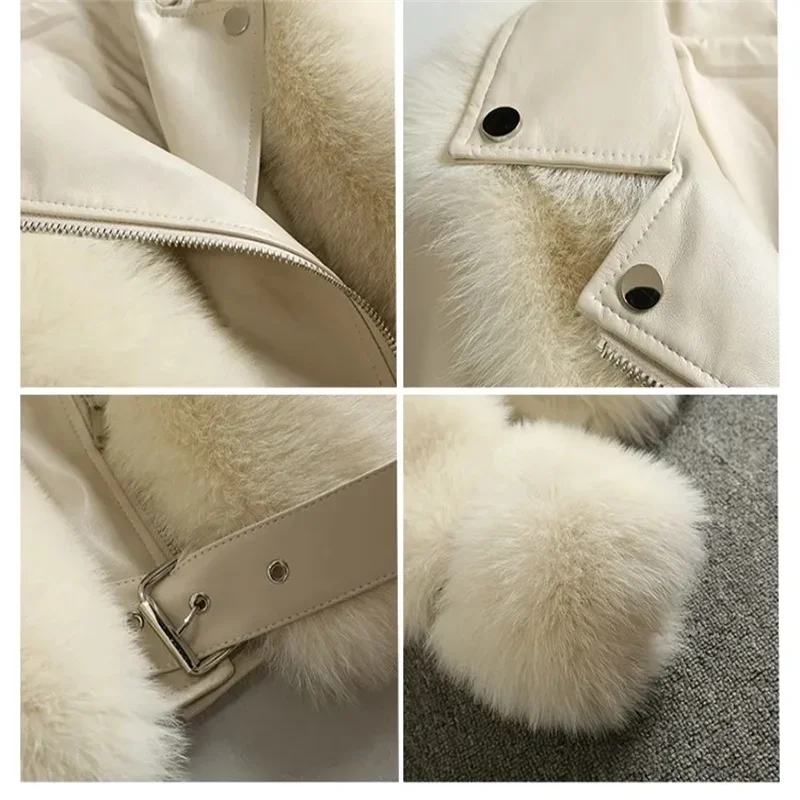 Pop Frauen Winter Faux Fuchs Pelz Imitation Pelzmantel Damen Motorrad Kleidung Mode Hohe Qualität Dicke Warme Mäntel Weibliche Jacke
