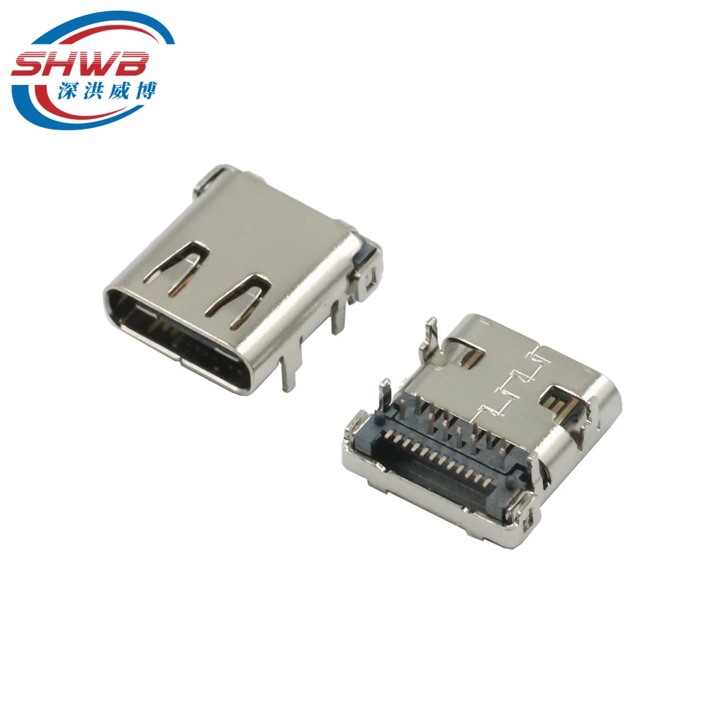 Conector tipo C USB 3,1, 2, 6, 14, 16 y 24 Pines, conector hembra SMD DIP para PCB, puerto de carga de alta corriente, transferencia de datos