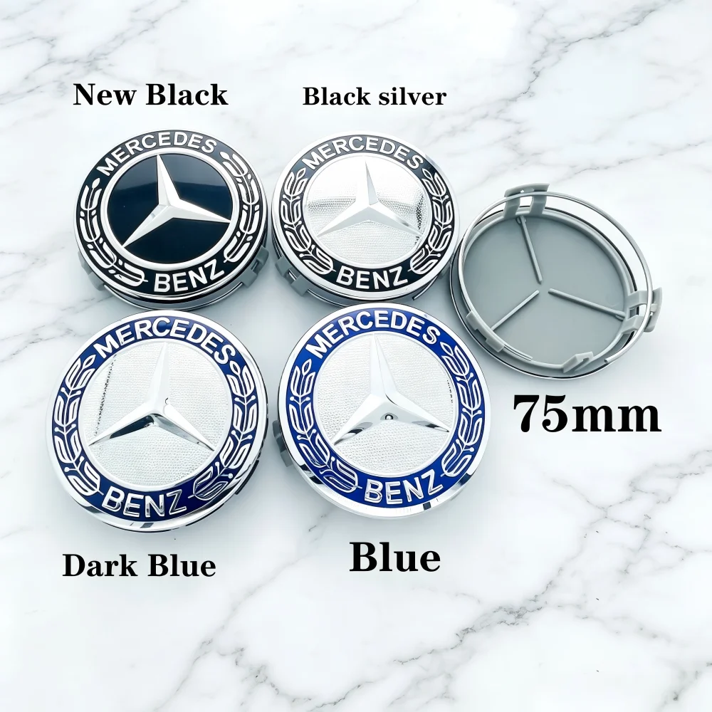 4pcs 75mm Car Wheel Center Logo Hub Cap For Mercedes Benz B/C/E/S W211 W205 W213 W203 C218 A207 CLA CLS E Class accessories