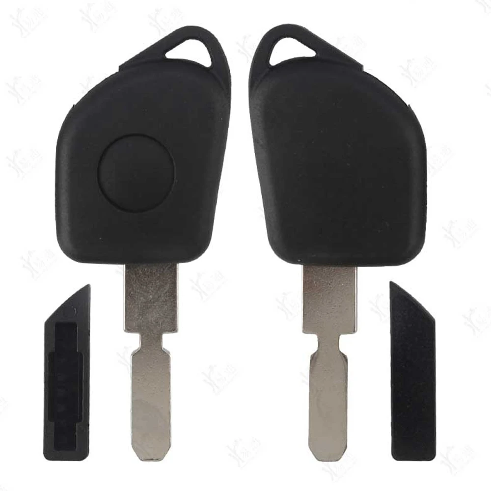 10pcs 1 Button For Peugeot 406 Transponder Remote Car Key Shell Cover Case Cover Fob Blade Hole Key Replacement