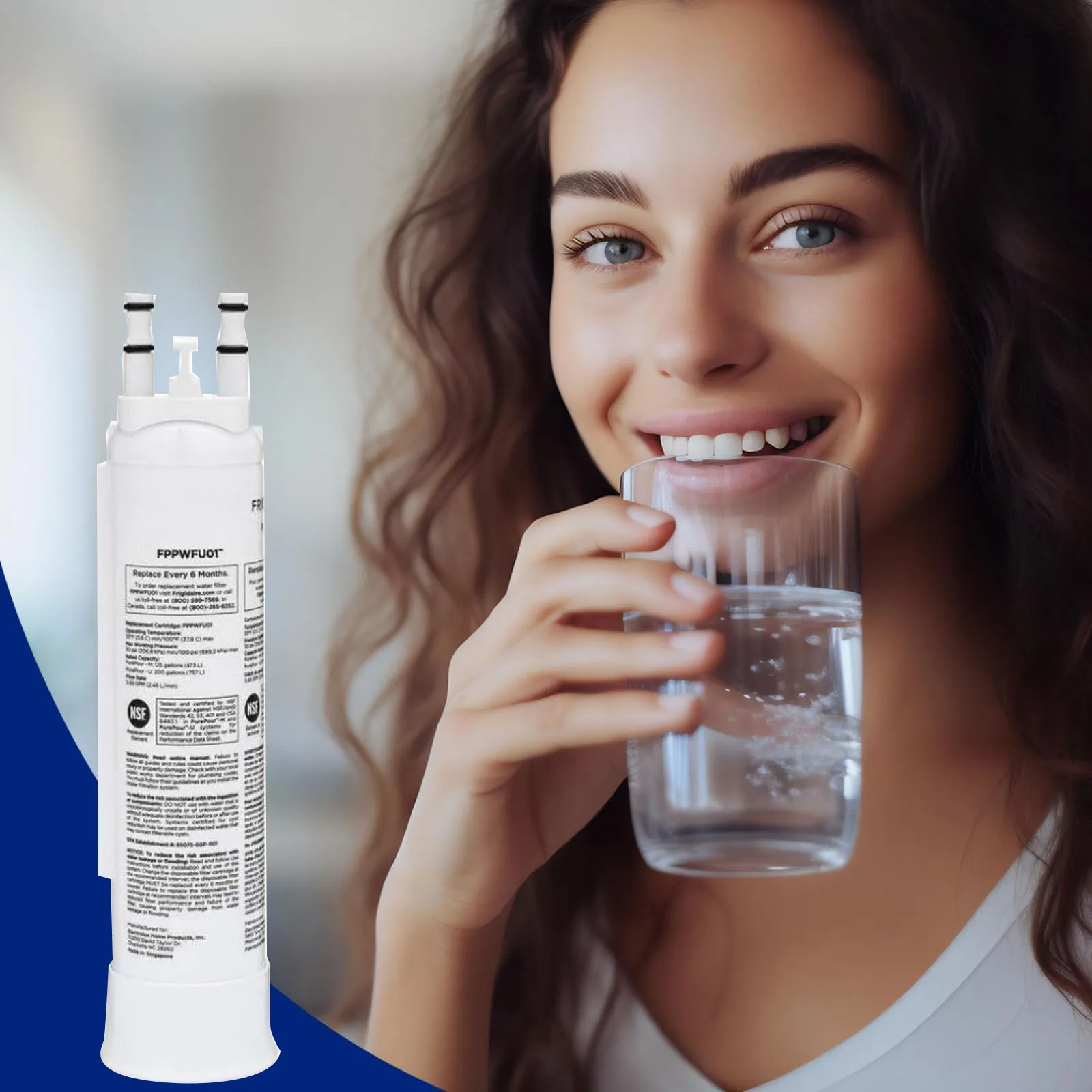 

1 шт. Сменный фильтр для воды для холодильника Frigidaire PurePour PWF-1 FPPWFU01 с активированным углем, удаляющий свинец и ртуть