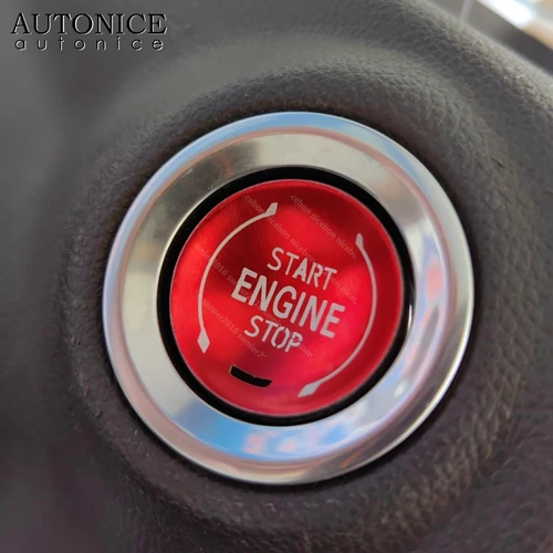 Imagen 2 del producto Cubierta de arranque y parada de motor roja, embellecedor apto para Chevy Silverado/GMC Sierra 1500 2500HD 3500HD 2019 2020 2021 2022 2023 Chevrolet