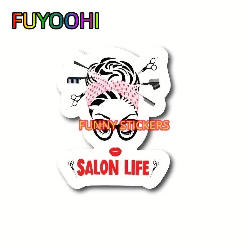 FUYOOHI Salon Life Cosmetology Hairdresser Cosmetic Stylist Makeup Hair Messy Bun Travel Inspirational Women Girl