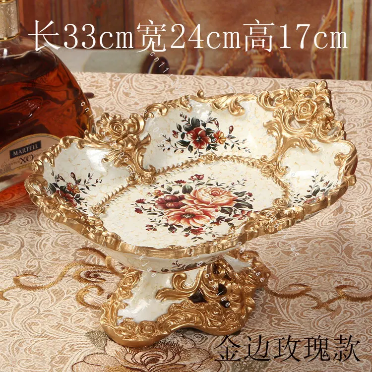 Home Living Room Decorative Resin Dried Fruit Plate Coffee Dining Table Locker Craft Ornament