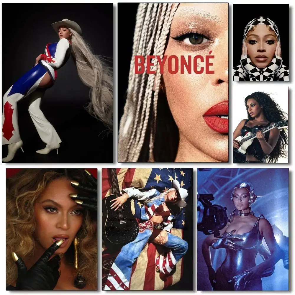 

B-Beyonce Cowboy Carter Poster Print Canvas Painting Wall Art Picture Living Room Home Bedrooom Bar Restaurant Decor