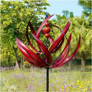 Harlow Wind Spinner Rotator Iron Inground Windmill Garden Harlow Wind Spinner Rotator Home Garden Decoration 6ベストセールスウィンドスピナー卸売-5