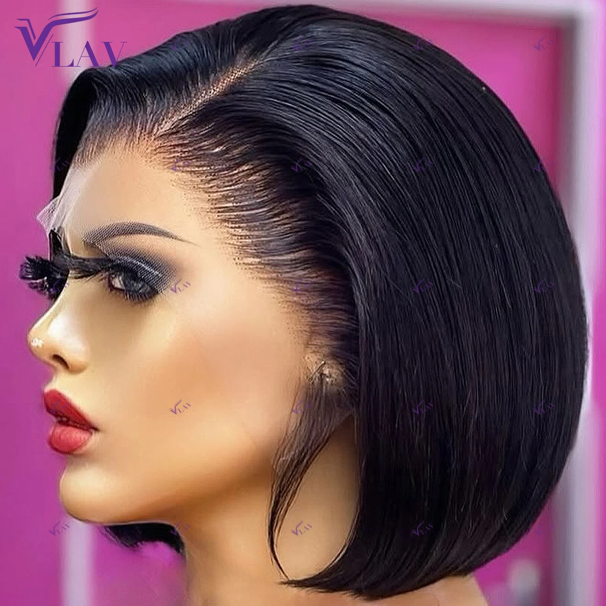 

Wear And Go Короткие Боб Прямые Бесклеевые Парики Человеческие Волосы 360 HD Прозрачные Парики Человеческих Волос 13×4/13×6 HD Парики Фронта Шнурка