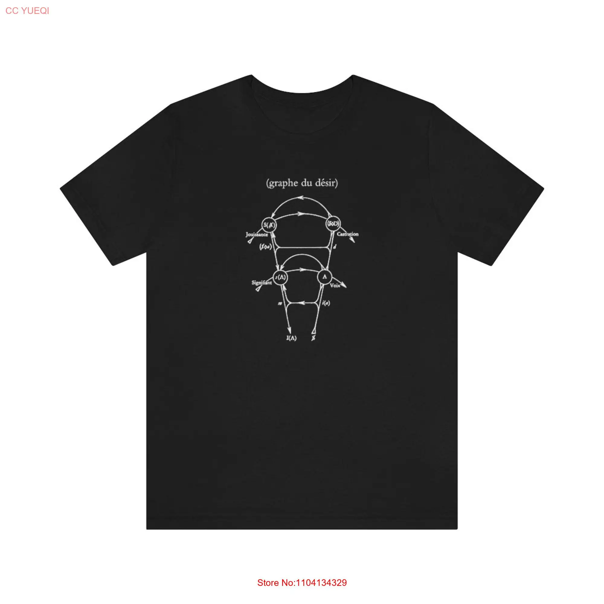 Lacan Graph of Desire Philosophy T shirt long or short sleeves