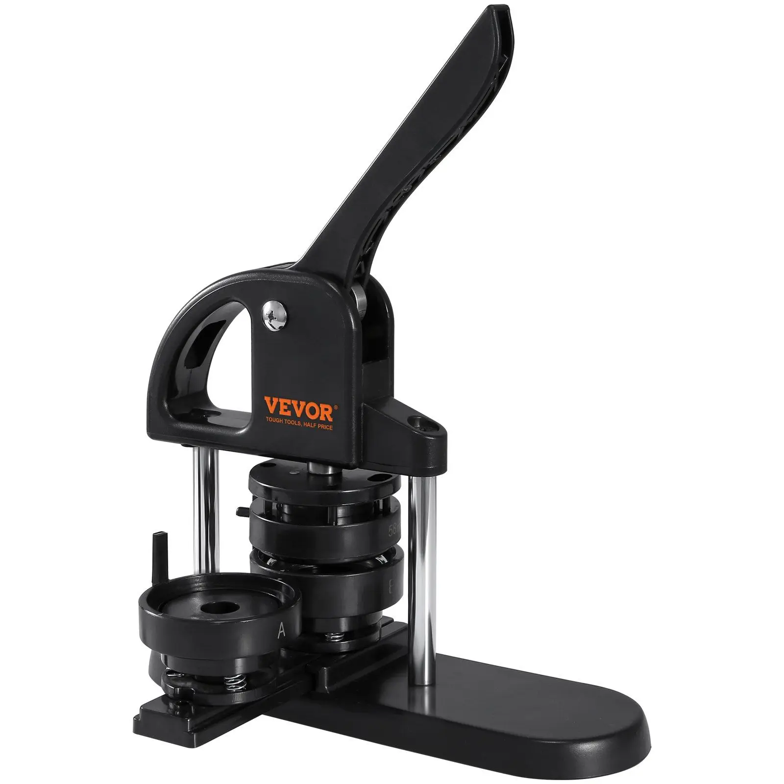 

3-IN-1 Button Maker Machine with 300 PCS Button Parts Pin Maker with Panda Magic Book Ergonomic Arc Handle Punch Press Kit