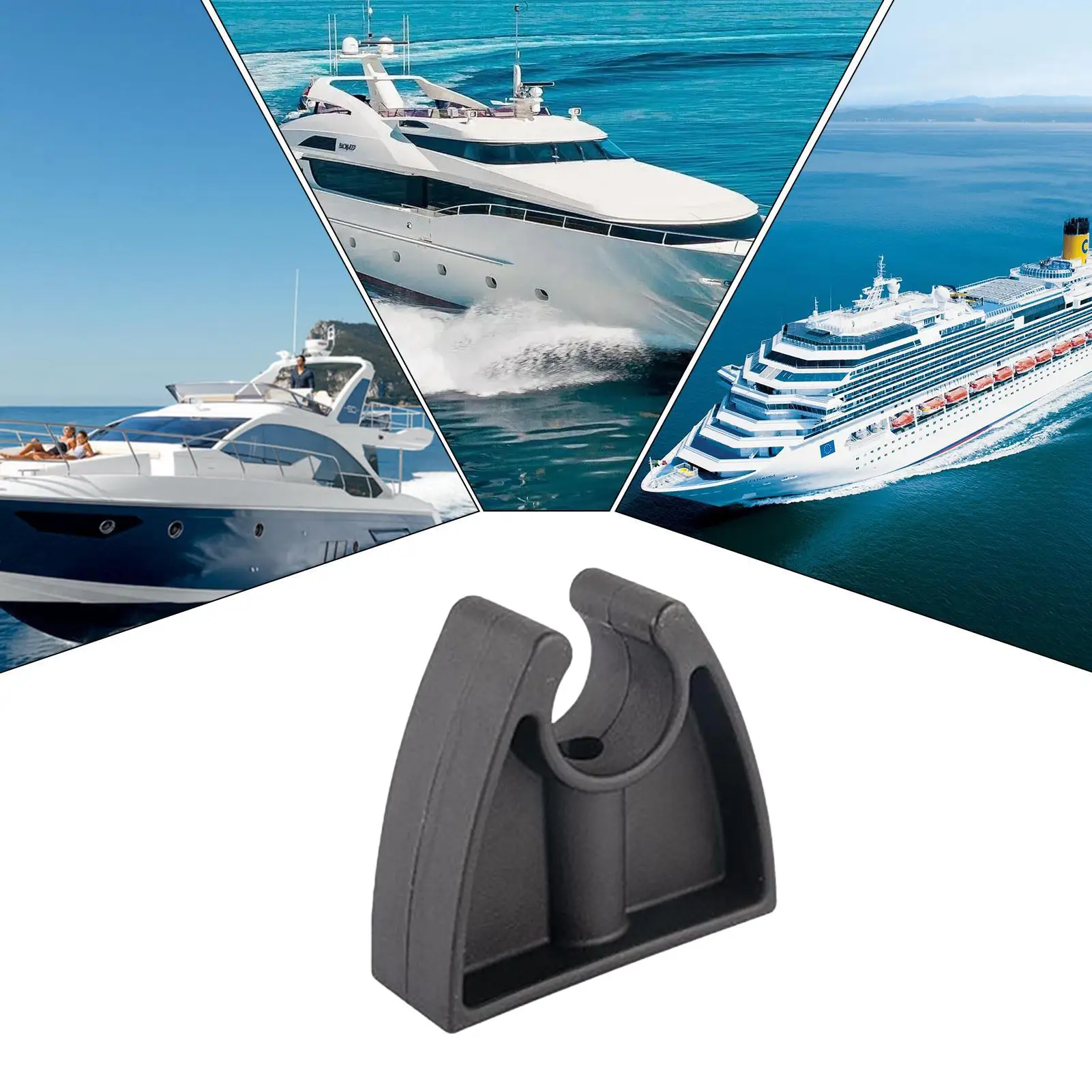 

Marine Pole Light Storage Clips Black Pole Light Holder For Boat Holder For Wall Dock Marine Yacht Kayak Organization Flashlight