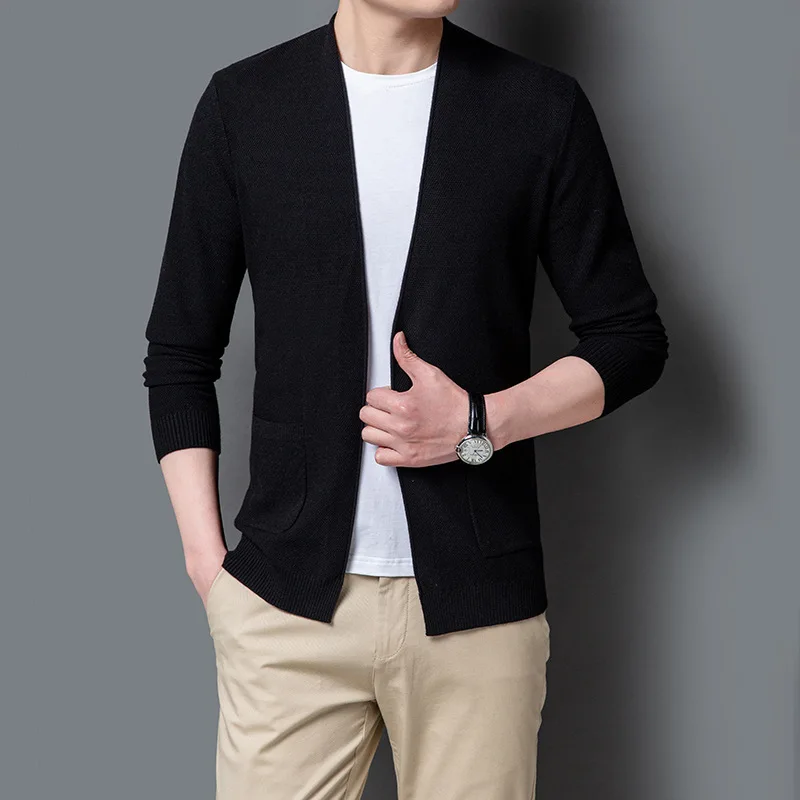 MRMT 2024Brand Men's Sweater Overcoat For Male  Sweater Outer Wear Clothing Garment Cardigan Knit Series Sweater Knit Coat Thin