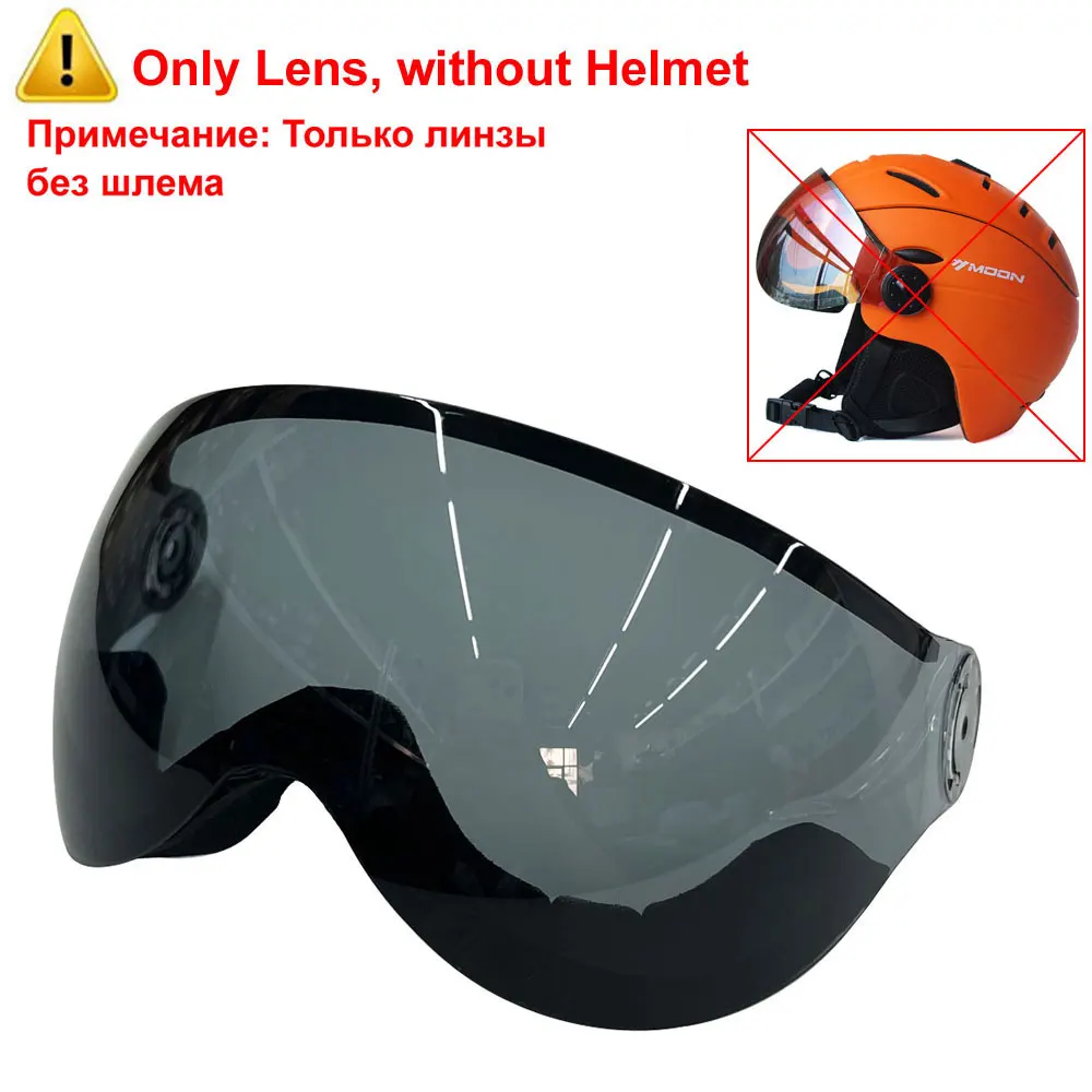 MOON Professioneller, integral geformter, halbbedeckter Skihelm, Sport, Herren, Damen, Schnee, Skifahren, Snowboard, Helme mit Schutzbrillenbezug 7