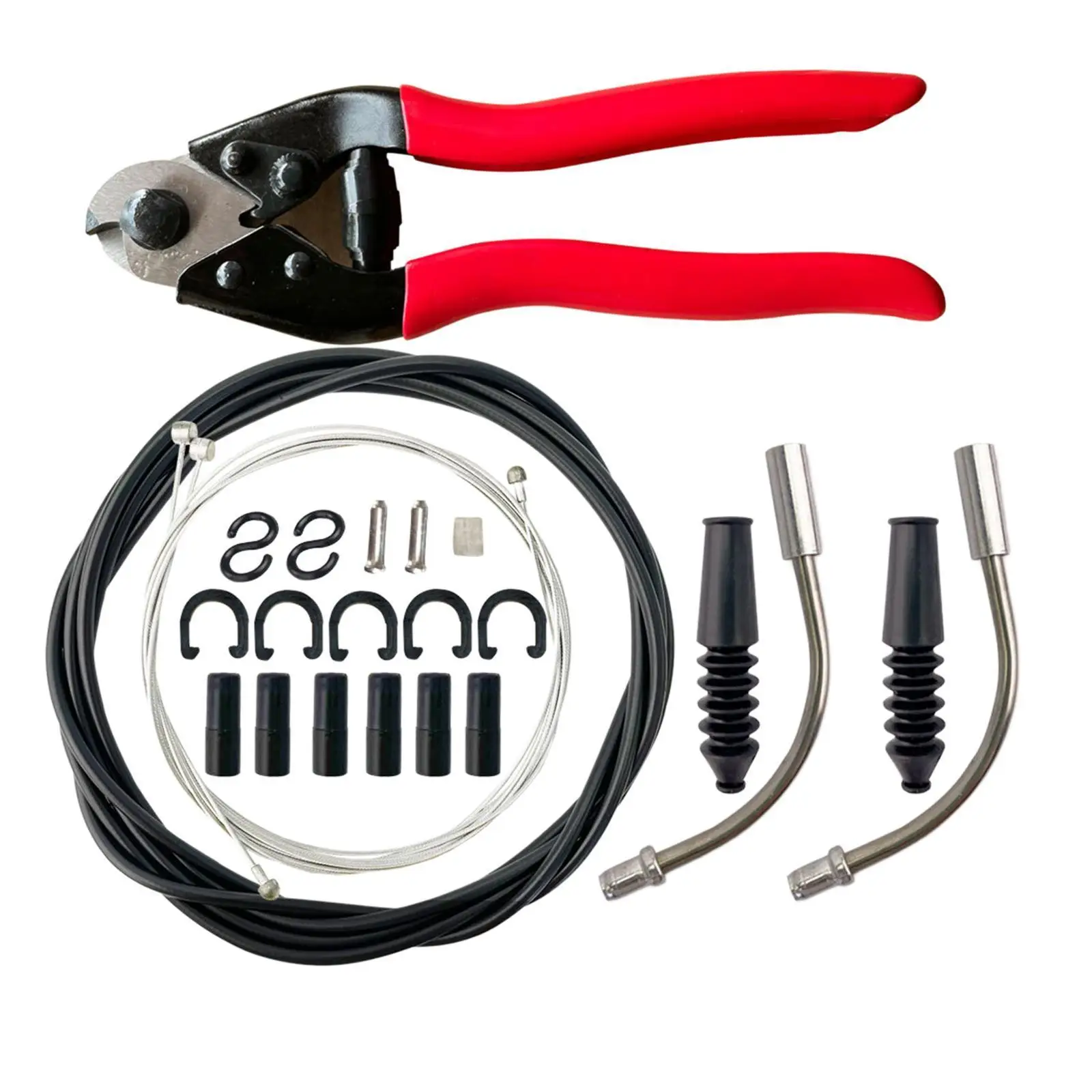 

18x Bike Brake Cable Housing Set Mountain Brake Cable Kit Wire Replacement Kit
