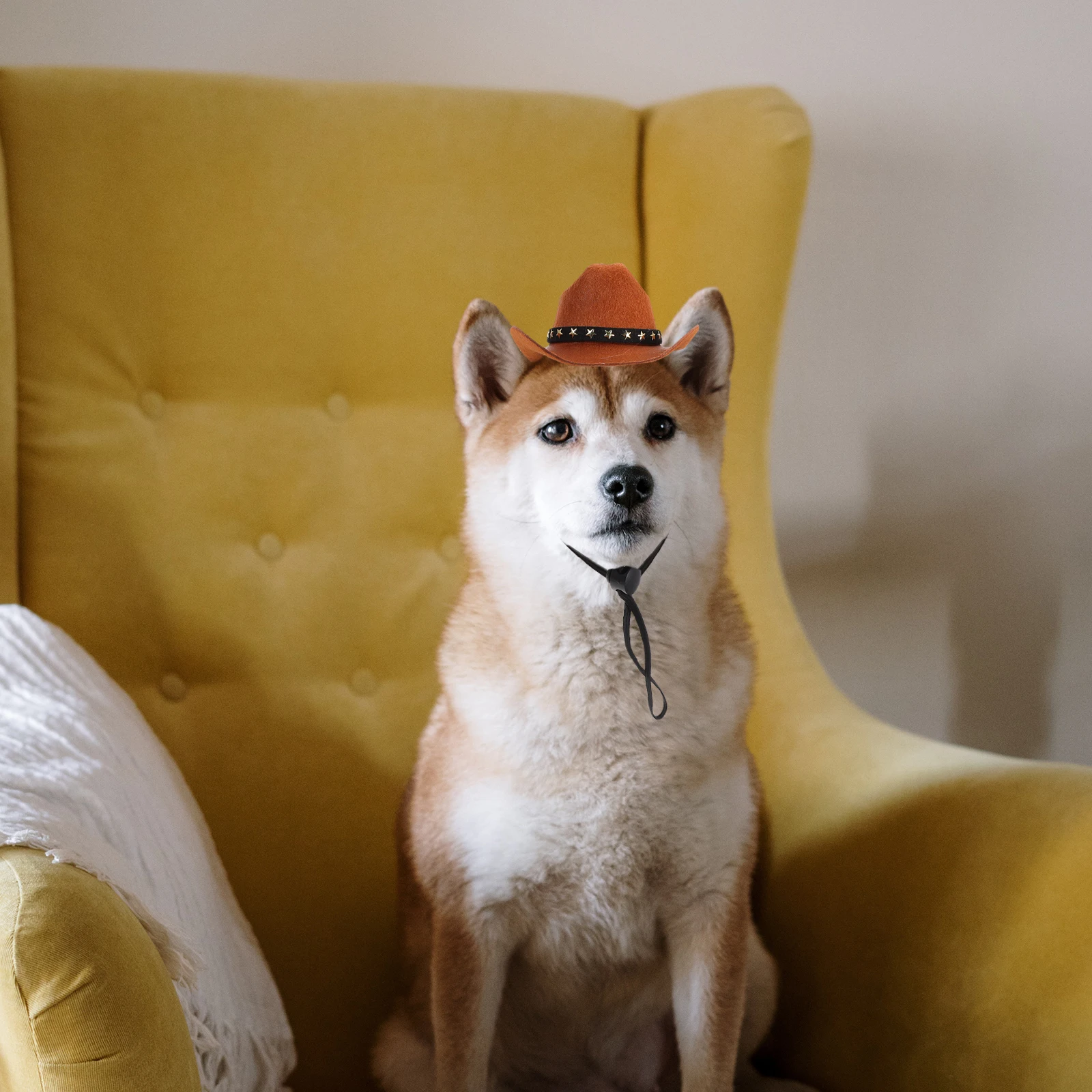 

Dog Cowboy Hat Pet Costume Star Pattern Puppy Headwear Adjustable Lightweight Breathable Dog Hat Fashion Pet Supplies