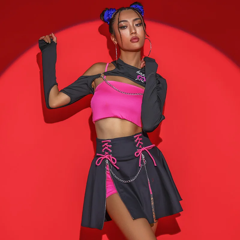 Promotional Jazz Dance Outfit Women's Bar Street Dance Performance Clothes New Style Korean Dance Uniform Practice Suit