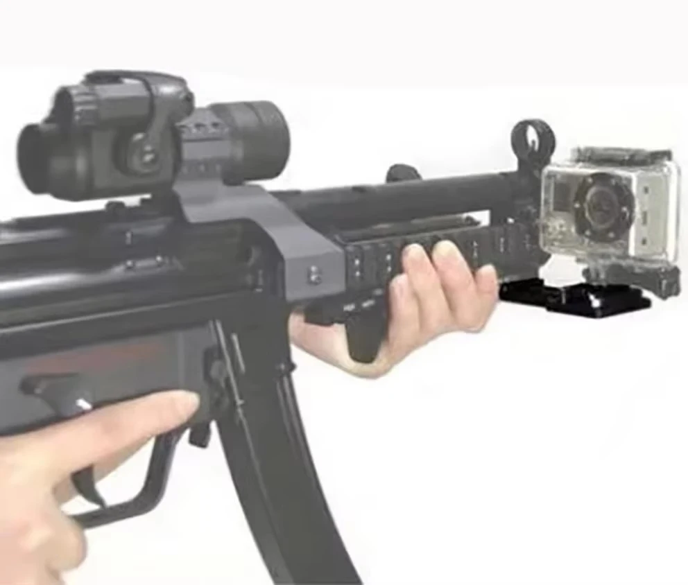 حزمة من حامل مشبك تثبيت على السكك الحديدية Picatinny متعدد الاستخدامات للبنادق والأقواس والنشاب وملحقات كاميرات تصوير POV/Vlog