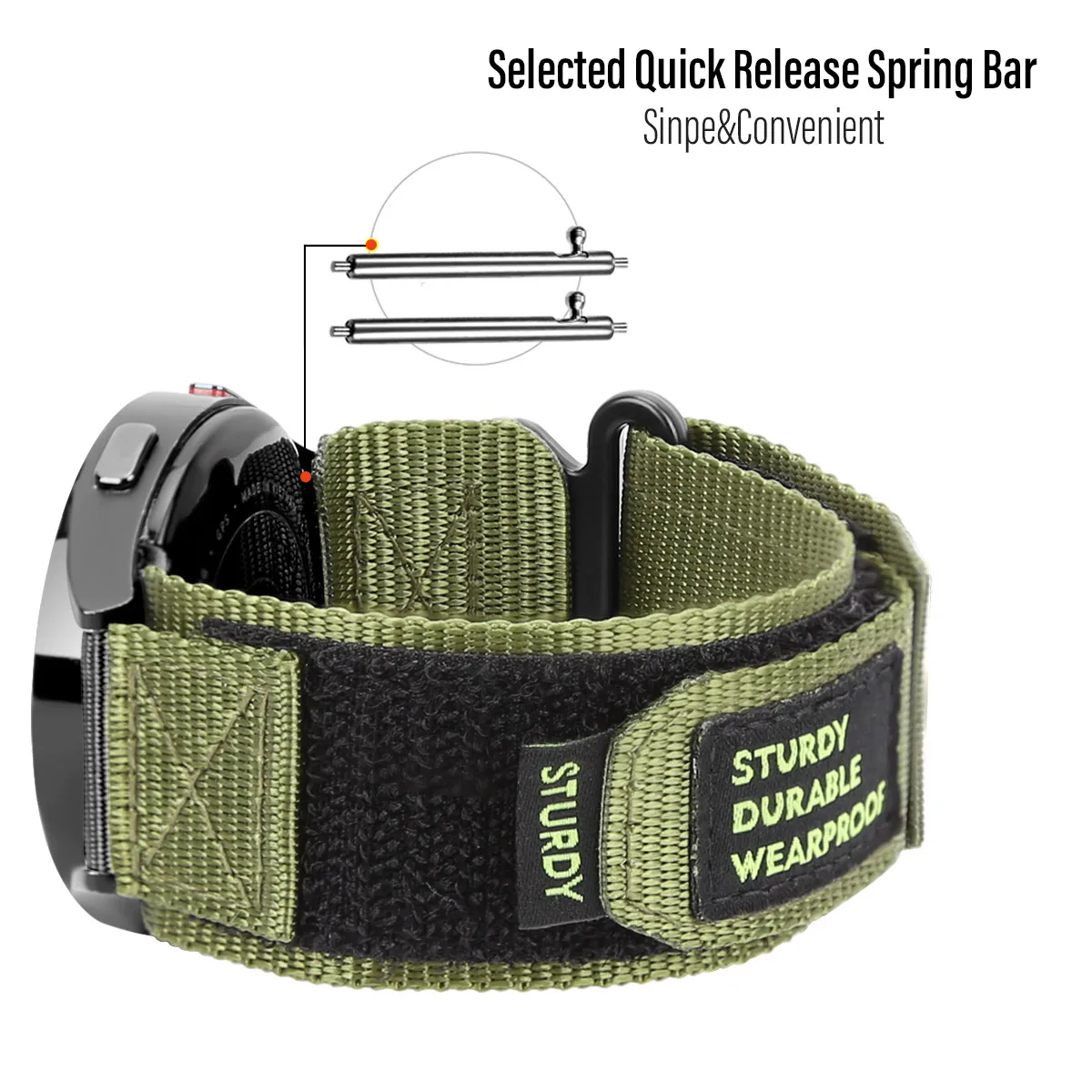 22mm Tactics Sport Strap for Samsung Galaxy Watch 7 6 5 4 40mm 44mm Band 6Classic 43 47mm Nylon Loop Bracelet 20mm GearS3 Correa