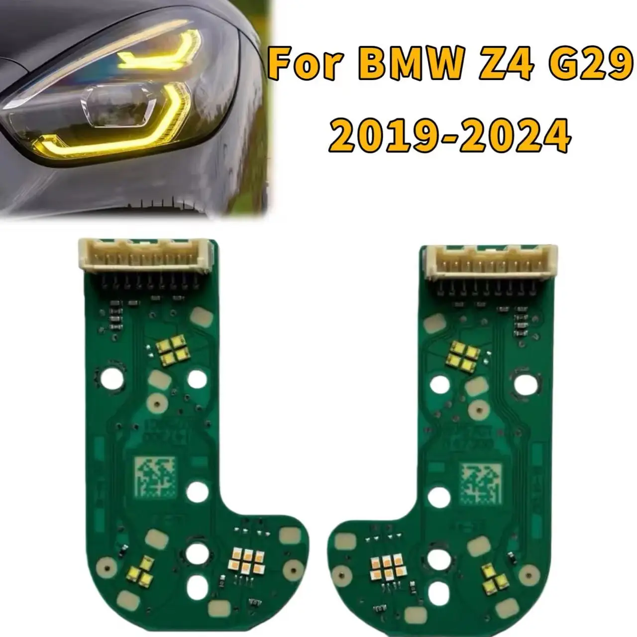 

For BMW Z4 G29 2019 2020 2021 2022 2023 2024 LED Headlight Daytime Running Light Turn signal Module Yellow Angel Eye DRL Boards