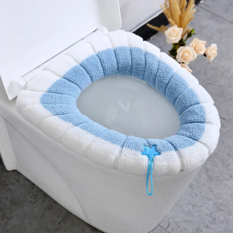 Thickened Plush O-Type Warm Toilet Cushion Universal Toilet Cushion Reusable Winter Toilet Seat Cushion Toilet Seat Cover