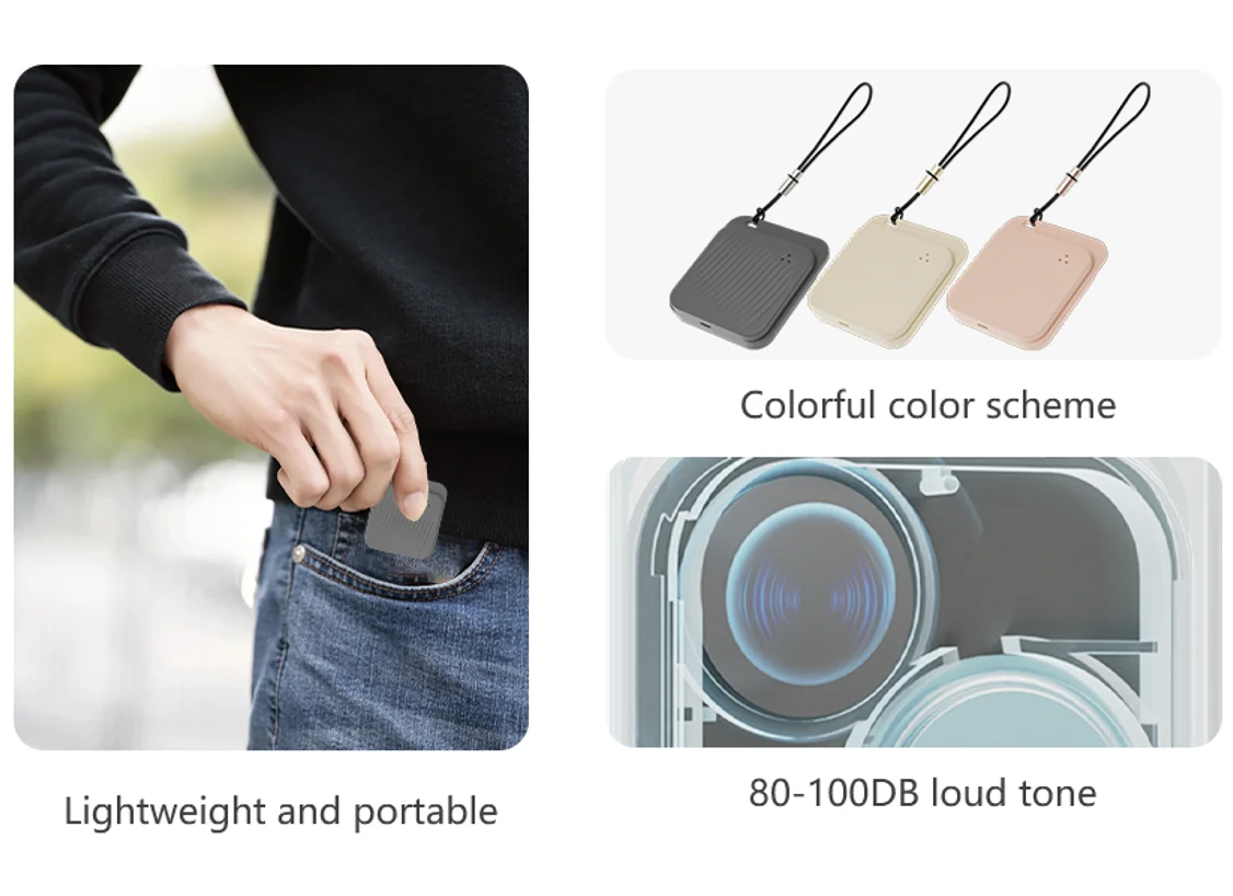 جهاز تعقب GPS مضاد للفقدان للحيوانات الأليفة والأطفال وركوب الدراجات مع Apple Find My Compatible Mini & Portable MFI Rated Locator