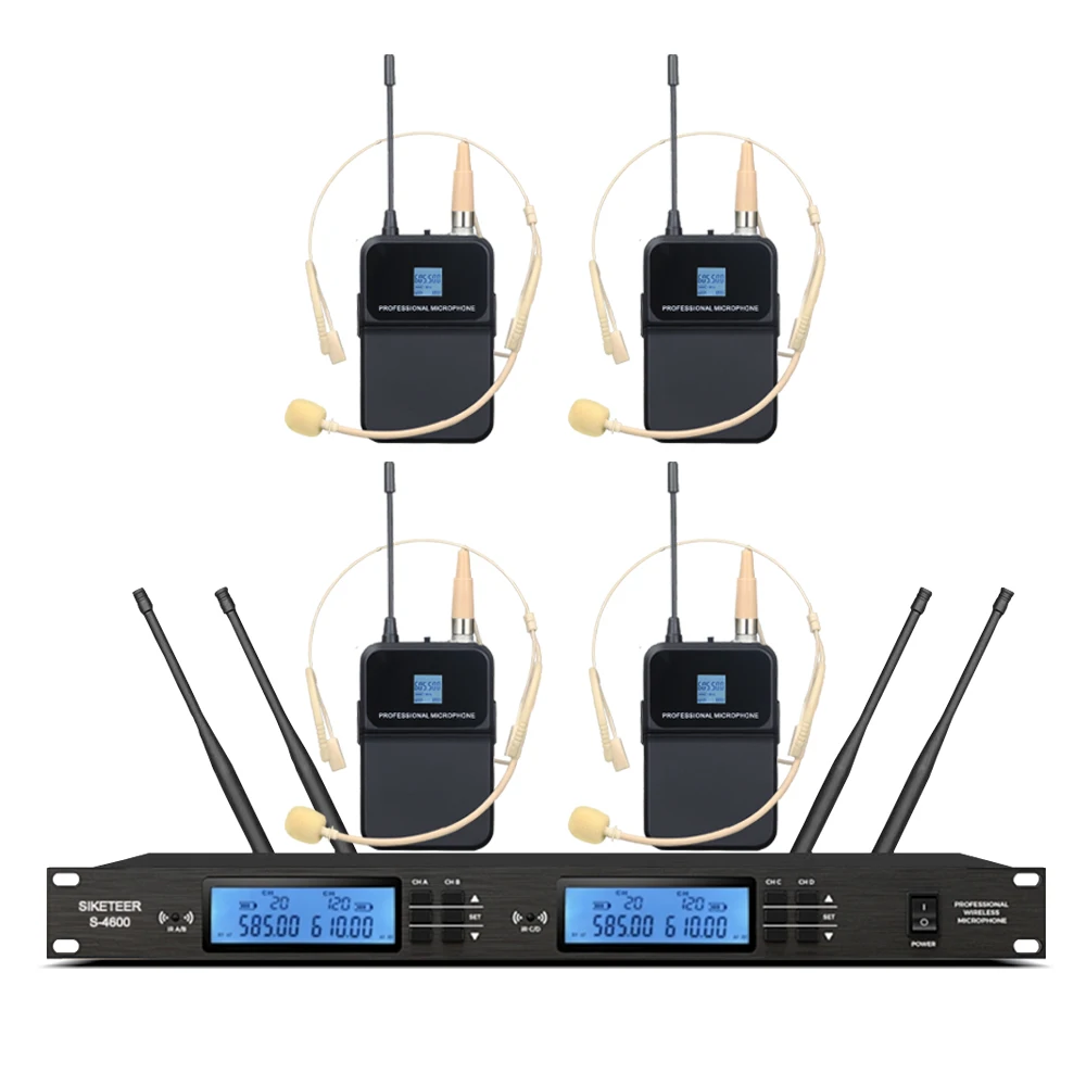 نظام ميكروفون لاسلكي احترافي، ميكروفون محمول، مناسب للمنزل والكاريوكي والكنيسة والعروض المسرحية. #3