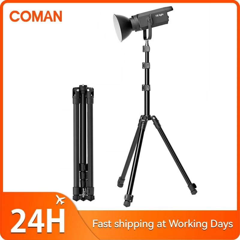 

COMAN MT85 1.9M Aluminum Alloy Lighting Stand Portable Tripod Photography Light Stand For LED Light Flash Softbox Travel Monopod