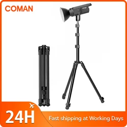COMAN MT-85 Extendable Photography Light Stand Adjustable Light Tripod 1/4'' Screw For LED Light Flash Softbox Travel Monopod