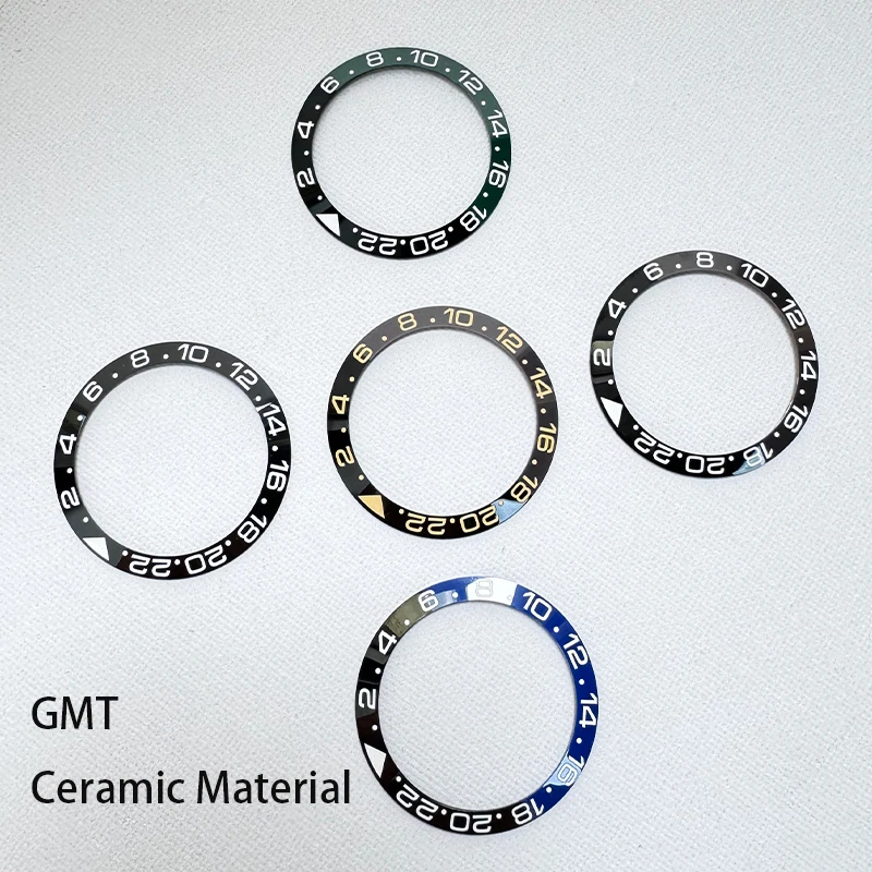 Ramka zegarka GMT z ramką ze stopu ceramiki 38 mm i wbudowanym pierścieniem, regulowane nachylenie Obudowa 40 mm NH35 NH34 Obudowa akcesoriów do zegarków GMT