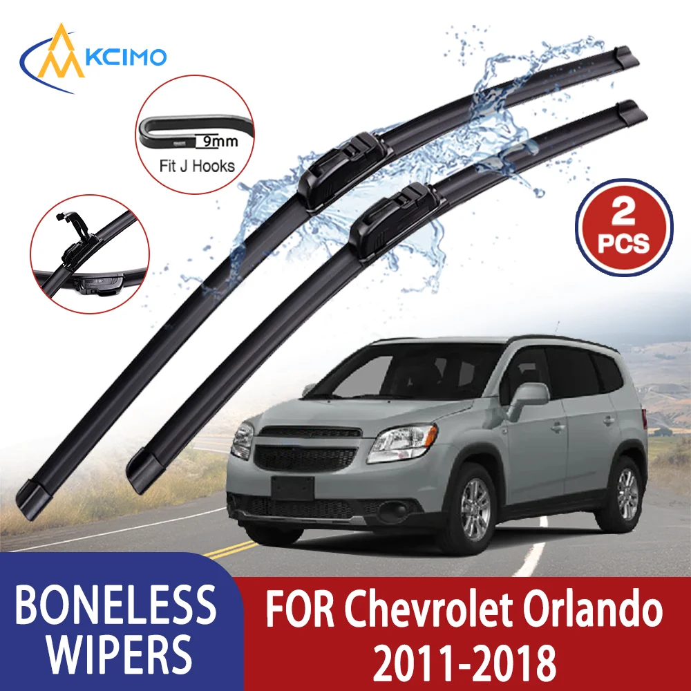 Kcimo für Chevrolet Orlando 	 2011–2018 2012, Autowischer, U-Typ, weicher Gummi, ohne Knochen, HD, leise, langlebig, Kfz-Wischer, 24 Zoll + 19 Zoll