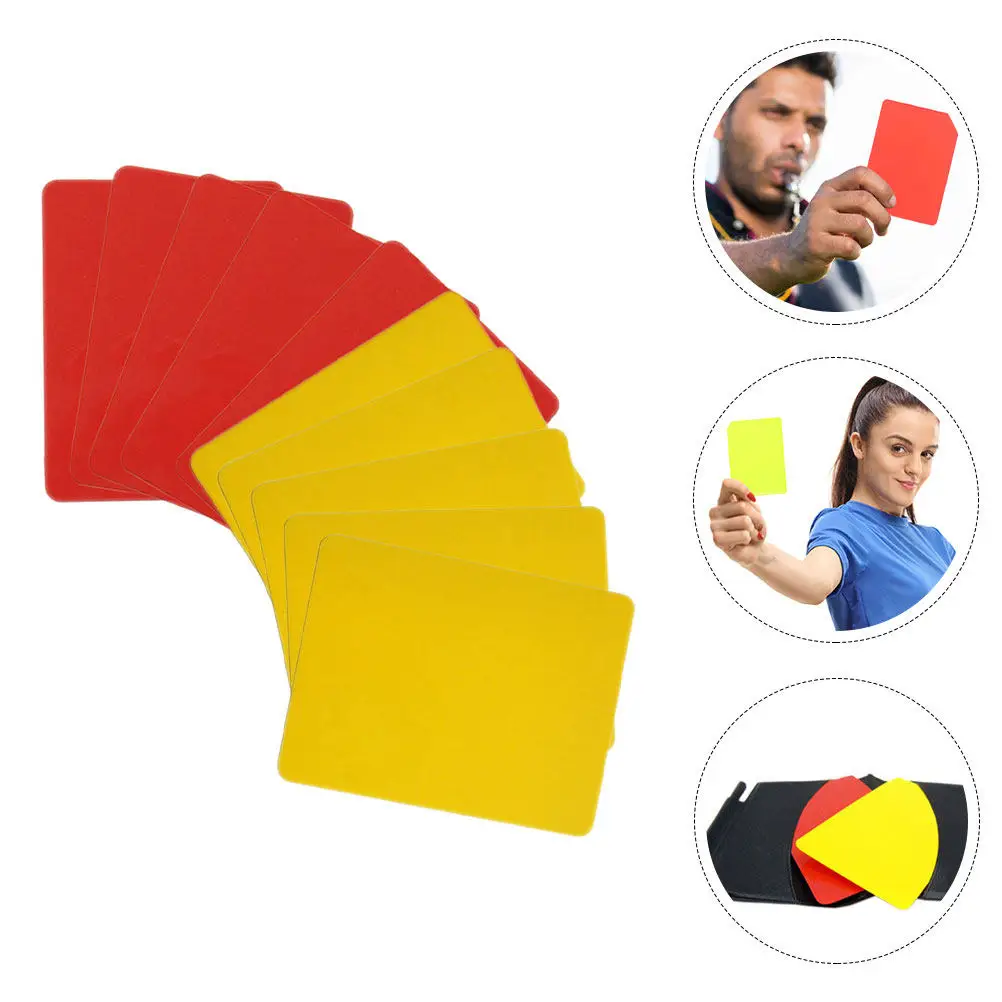 

8Pcs Wear Resistant PVC Referee Cards Standard Soccer Football Red Yellow Cards Portable Multi Function for Volleyball