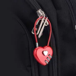 4 Colors Y2K Aesthetic Heart Shaped Lock Keychain Padlock Bag Pendant Valentine’s Day Gift for Couple