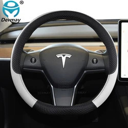 Per Tesla Model 3 2016 2017 2018 2019 2020 2021 2022 2023 9 colori coprivolante per Auto accessori Auto antiscivolo in pelle PU