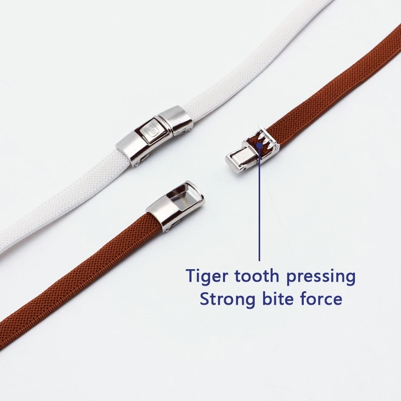 اضغط على أربطة الحذاء بإبزيم بدون أربطة أحذية بدون أربطة، رباط حذاء مرن مسطح واسع، أحذية رياضية للتنس، أربطة سهلة الاستخدام، إكسسوارات الأحذية