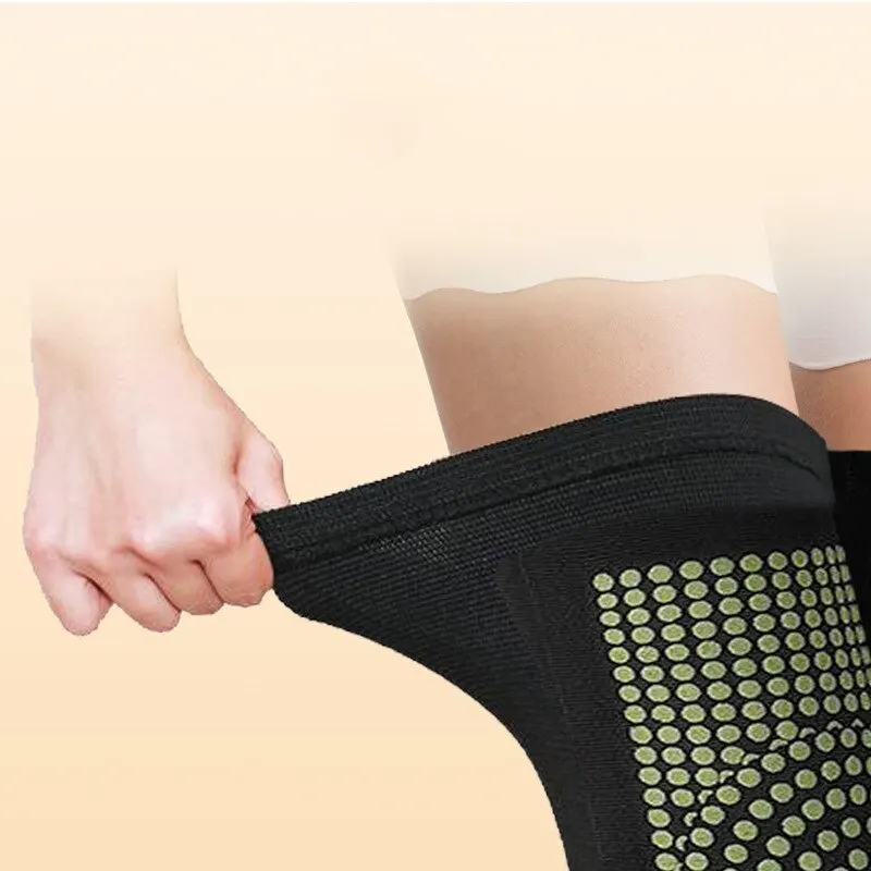 Paar Dot Verwarming Pads Brace Sport Kneepad Tourmae Kniesteun Voor Artritis Gewrichtspijn Verlichting Herstel Unisex