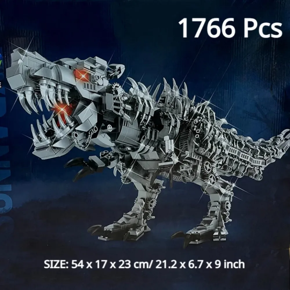 1766-teilige Battle Mech T-Rex-Bausteine, beweglicher Roboter-Dinosaurier-Modellbausatz, beweglich für Ausstellung und Kampfspiele