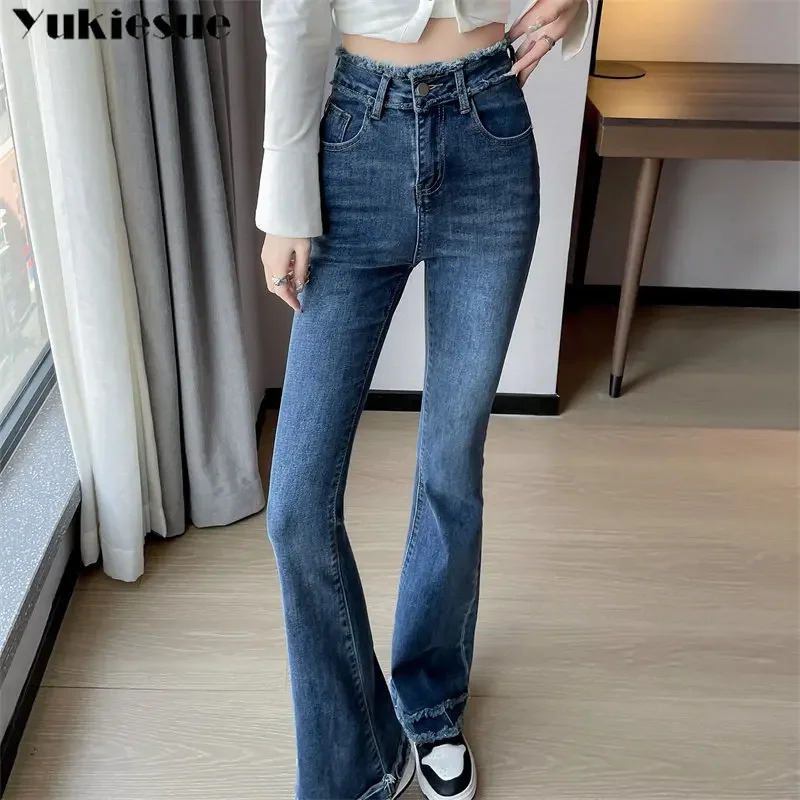 Damesjeans Casual kleding Street chic Flare wijde pijpen broek Y2K 2023 Nieuwe lente zomer Button Fly Vintage broek Veelzijdig