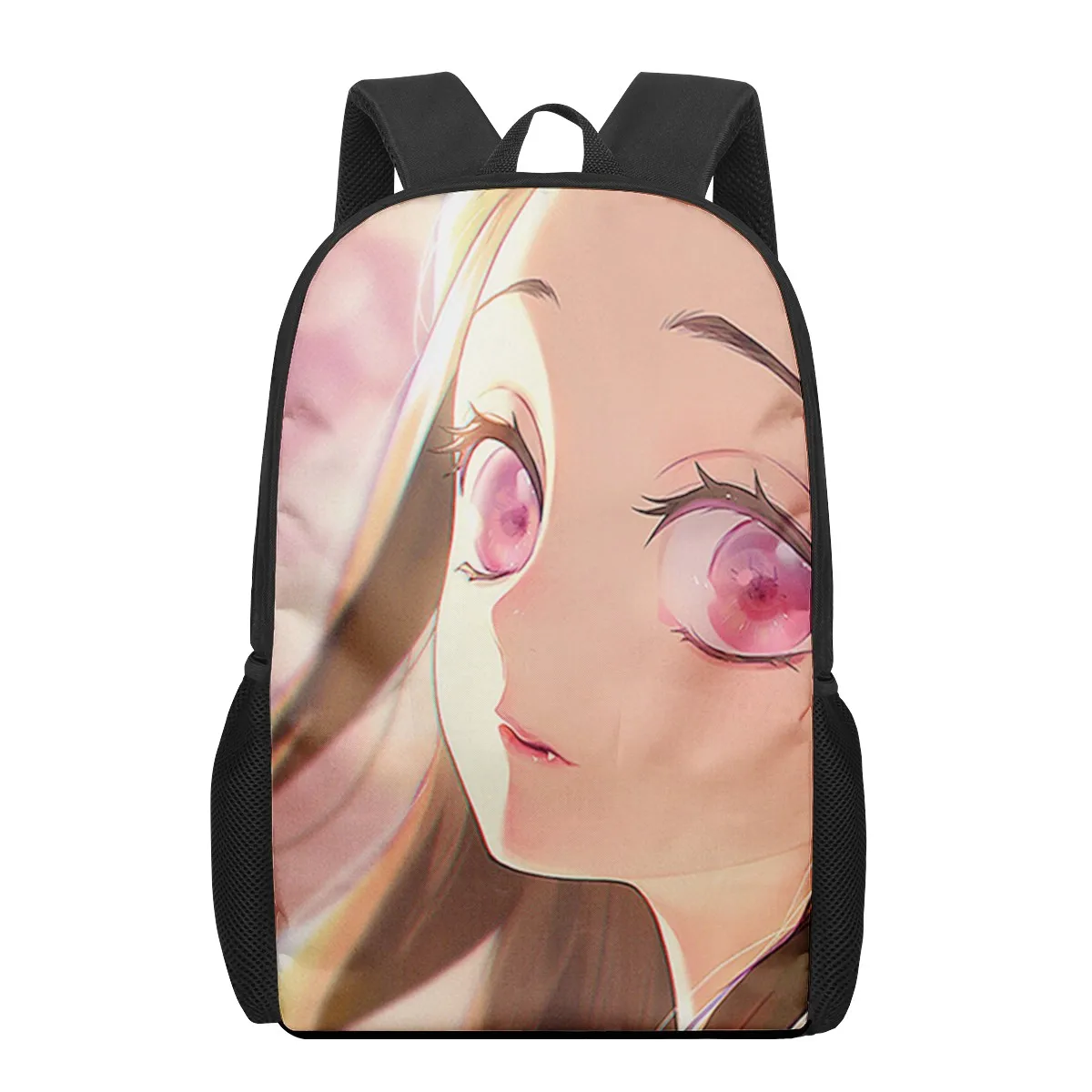 Anime Demon Slayer Kamado Nezuko Print School Bags for Boys Girls Primary Students Backpacks Kids Book Bag Satchel Back Pack