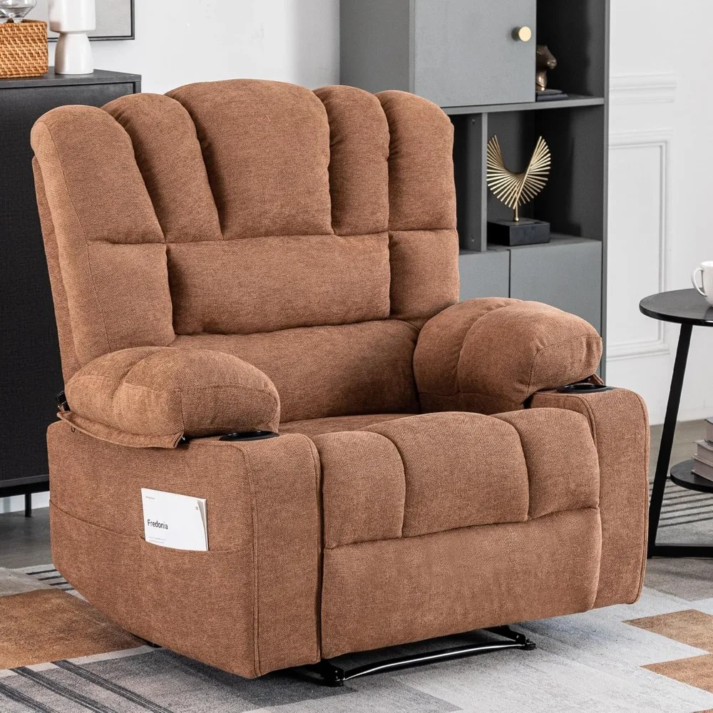 Fauteuil, massagefauteuil met verwarmingstrilling, extra grote enkele zitbank met 2-kops, fauteuil