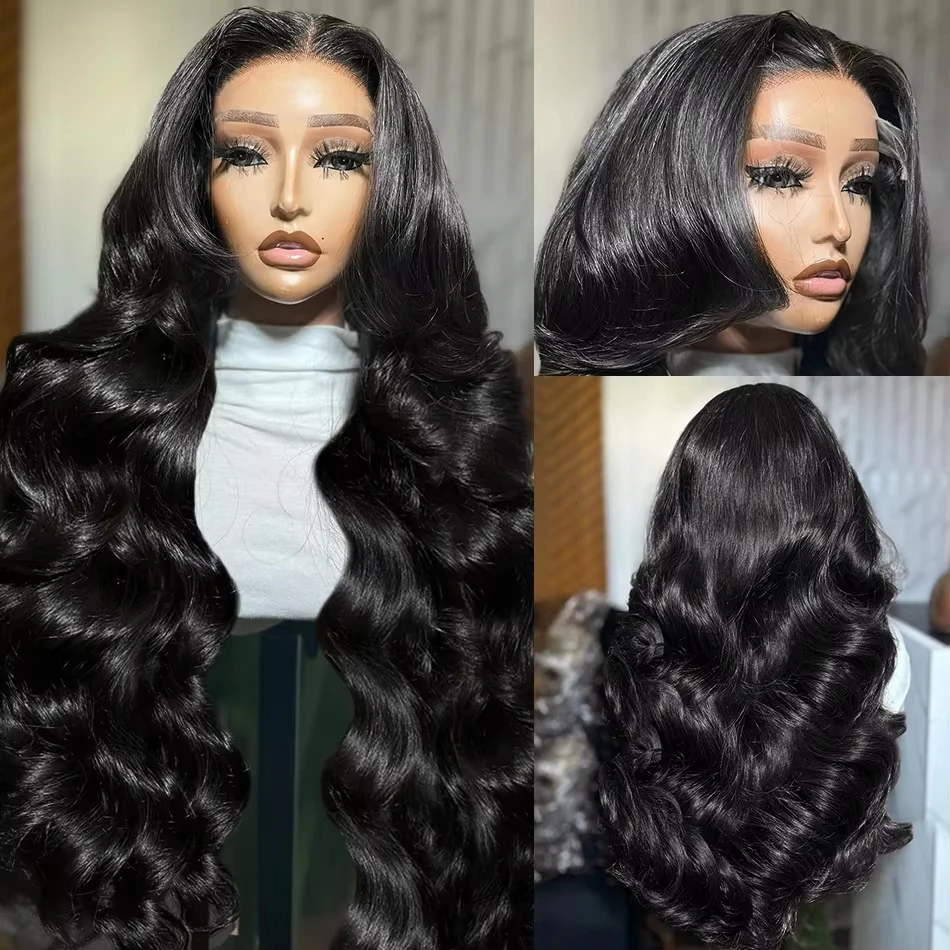 Lafino pelucas sin pegamento cabello humano precortado Wear And Go Body Wave peluca con malla frontal suelta 4x4 peluca con cierre 5x5 Hd encaje brasileño